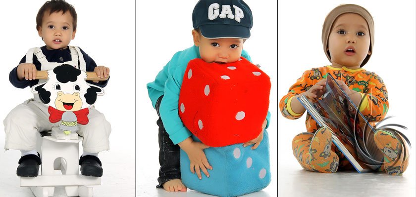 fotos em estudio crianças